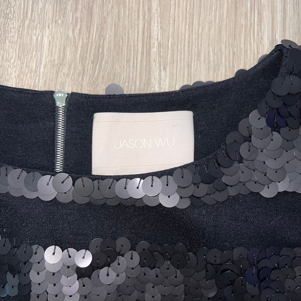 Jason Wu Black Jersey sequin sheath dress - Picture 5 of 6